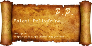 Palcsi Polixéna névjegykártya